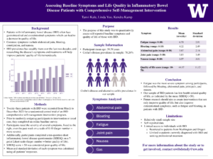 Assessing Baseline Symptoms and Life Quality in Inflammatory Bowel Disease Patients with Comprehensive Self-Management Intervention